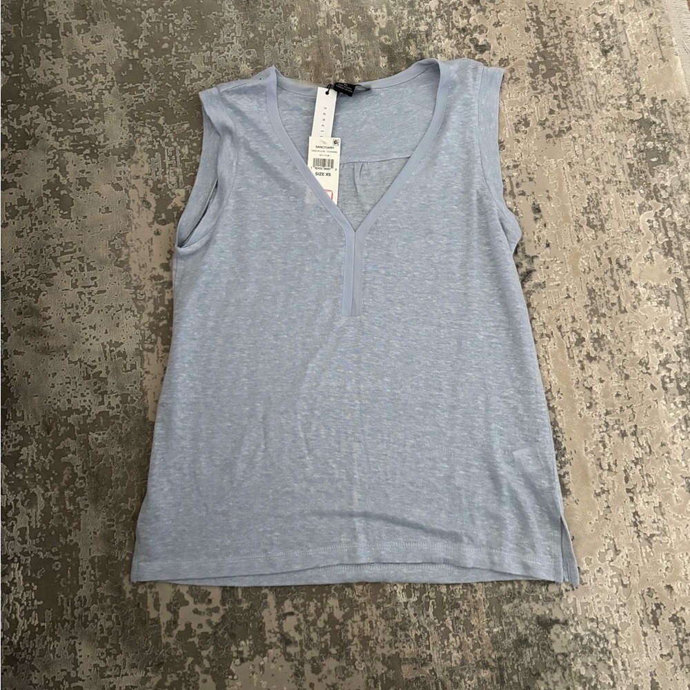 Sanctuary Sky Blue V-Neck Tank Top